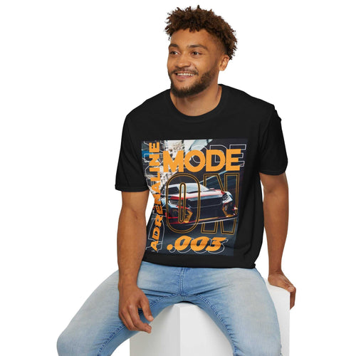 Adrenaline Mode Unisex Softstyle T-Shirt, Cool Graphic Tee, Car Enthusiast Gift, Casual Wear, Streetwear Fashion, Auto Lover Shirt