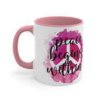 Peaceful Inspirational Mug, 11oz Coffee Cup Mug Faith2Print.