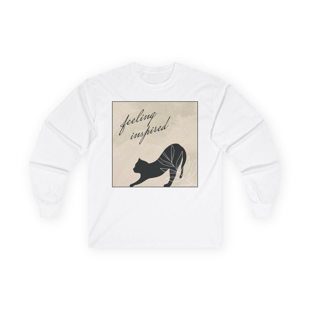 Inspirational Cat Long Sleeve Tee Long-sleeve Faith2Print.