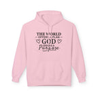 Inspirational Fleece Hoodie - Softstyle Unisex Pullover with Motivational Quote, Cozy Gift for Him/Her, Casual Wear, Faith-Based Clothing - Faith2Print