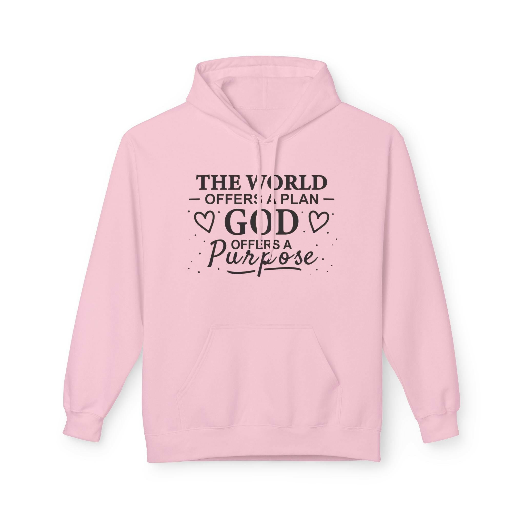 Inspirational Fleece Hoodie - Softstyle Unisex Pullover with Motivational Quote, Cozy Gift for Him/Her, Casual Wear, Faith-Based Clothing - Faith2Print