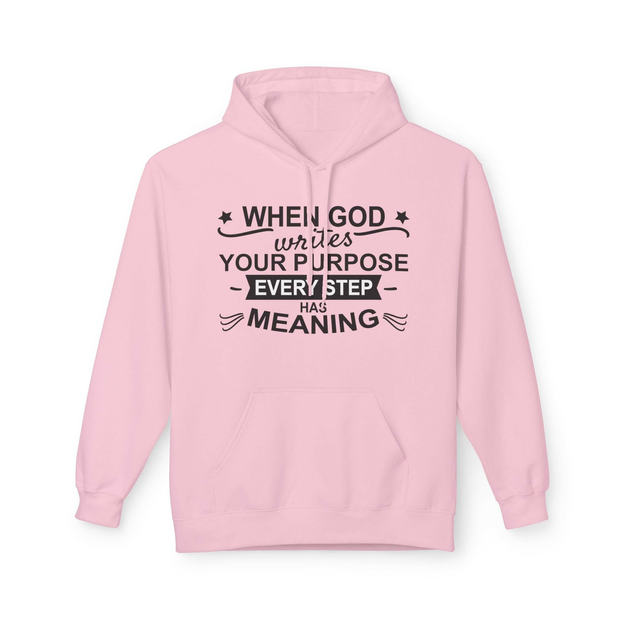 Purposeful Hoodie - Inspirational Fleece Sweatshirt, Unisex Gift, Everyday Wear, Motivational Apparel, Thoughtful Present, Cozy Style - Faith2Print