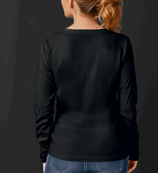 Motivational Long Sleeve Cotton Womens Top graphic Wings of Change