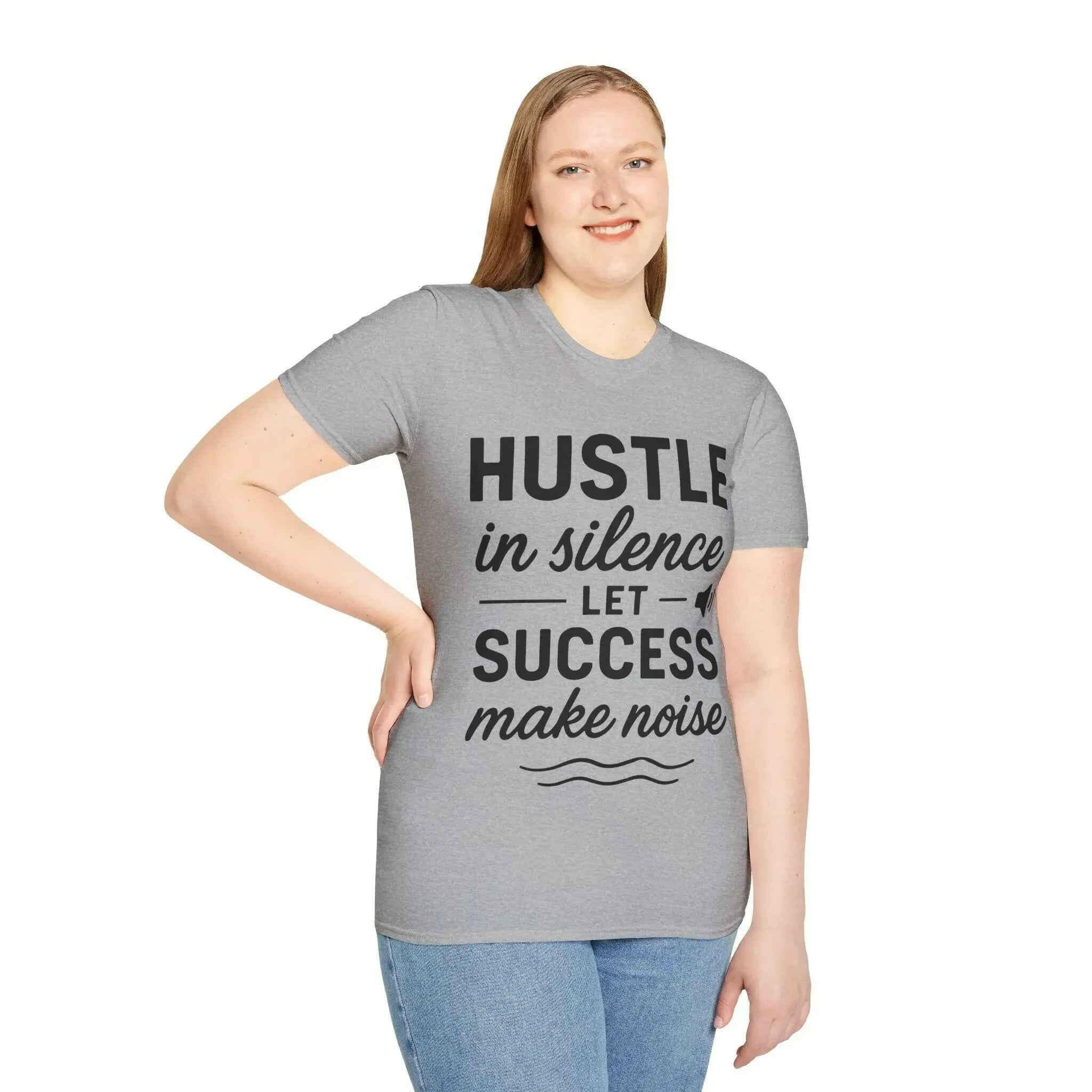 Motivational Unisex Hustle Tee, Inspirational Success Mindset