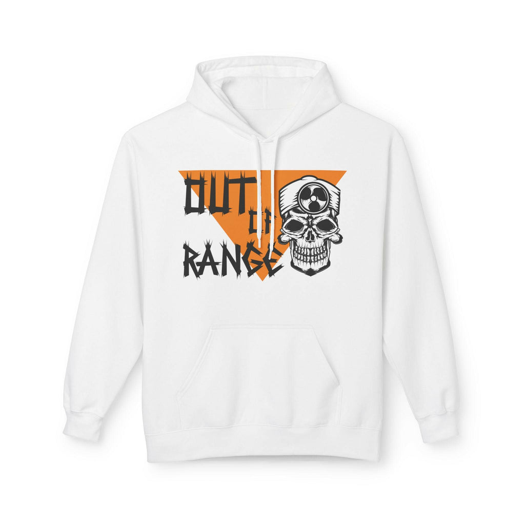Unisex Out Of Range Hoodie | Softstyle Fleece, Streetwear Comfort, Gift for Him/Her, Casual Wear, Skull Design - Faith2Print