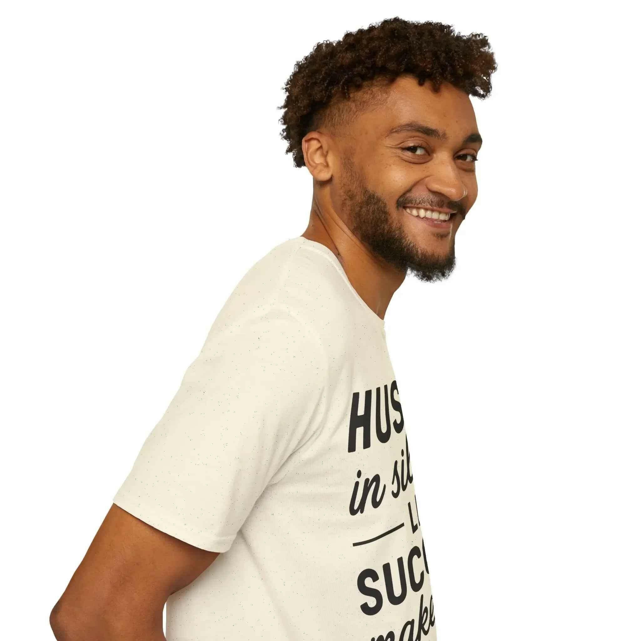 Motivational Unisex Hustle Tee, Inspirational Success Mindset