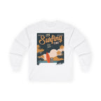 Surfing Vibes Long Sleeve Tee, Beachwear, Summer Shirt, Cool Gift for Surfers, Relaxed Casual Style Long-sleeve Faith2Print.