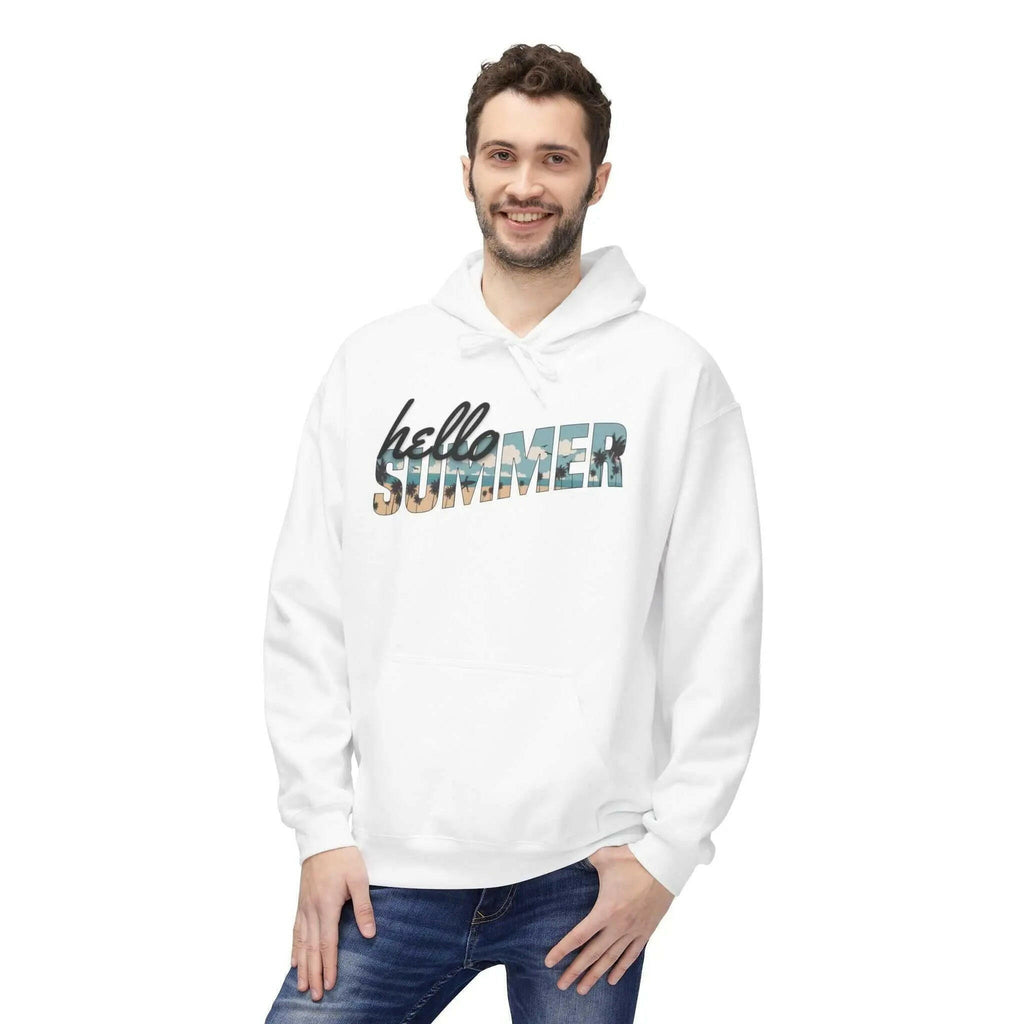 Hello Summer Men's Fleece Hoodie White Hoodie 2632341328500469625-2048-_1