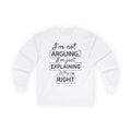 Funny Unisex Long Sleeve Tee - Perfect Gift for Argumentative Friends White Long-sleeve 2639238232560876019_2048