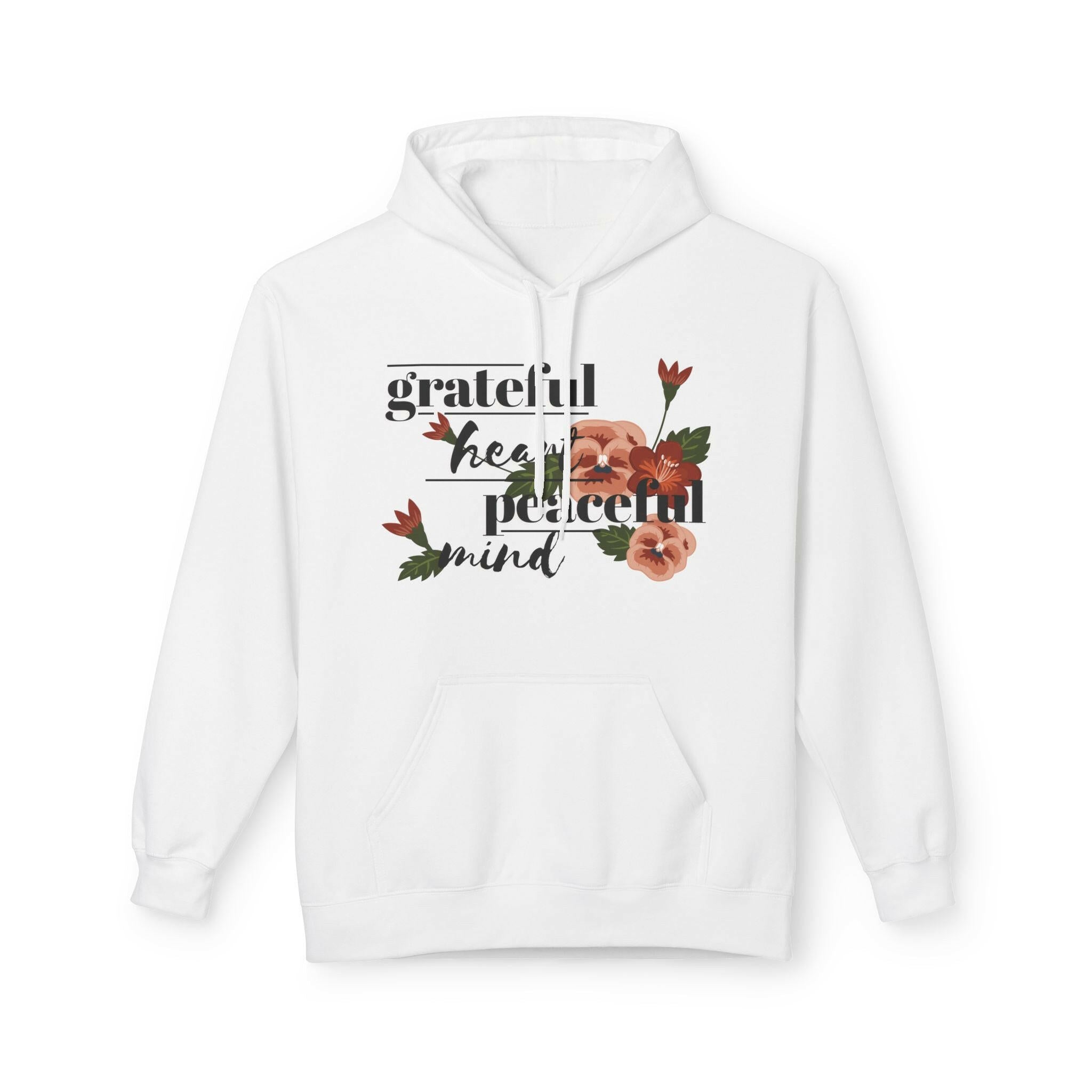 Grateful Heart Mind Floral Women's Hoodie Hoodie Faith2Print.