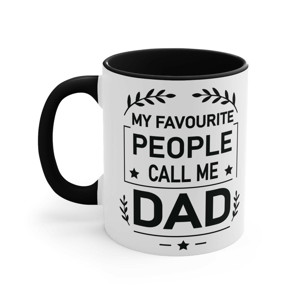 Dad's Favourite Colourful Accent Mug, Perfect Gift for Father's Day Mug Faith2Print.