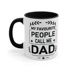 Dad's Favourite Colourful Accent Mug, Perfect Gift for Father's Day Mug Faith2Print.
