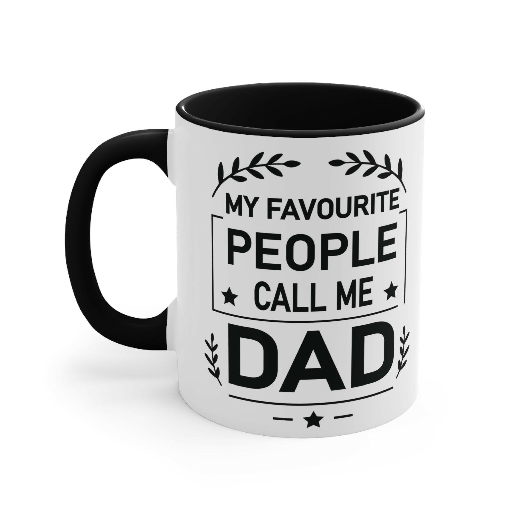 Dad's Favourite Colourful Accent Mug, Perfect Gift for Father's Day Mug Faith2Print.