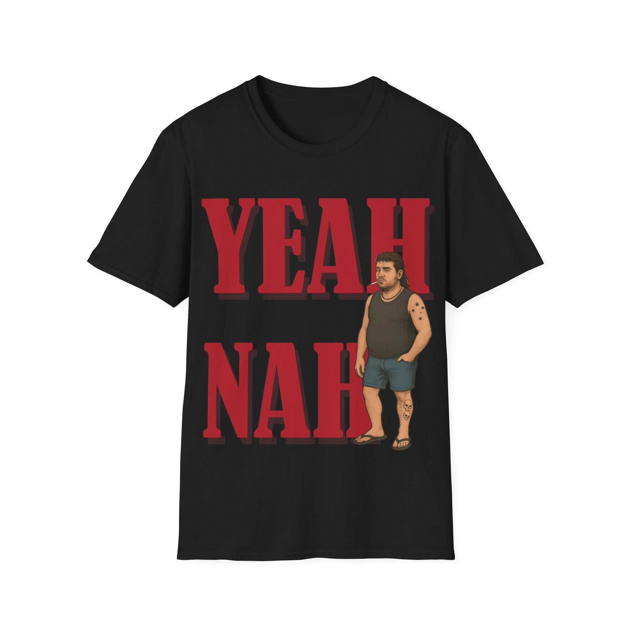 Funny Graphic Tee - Yeah Nah Unisex Softstyle T-Shirt | Casual Wear, Gift for Friends, Summer Outfits, Humor Apparel, Quirky Fashion