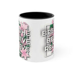 Inspirational Floral Coffee Mug, Motivational Drinkware Mug Faith2Print.