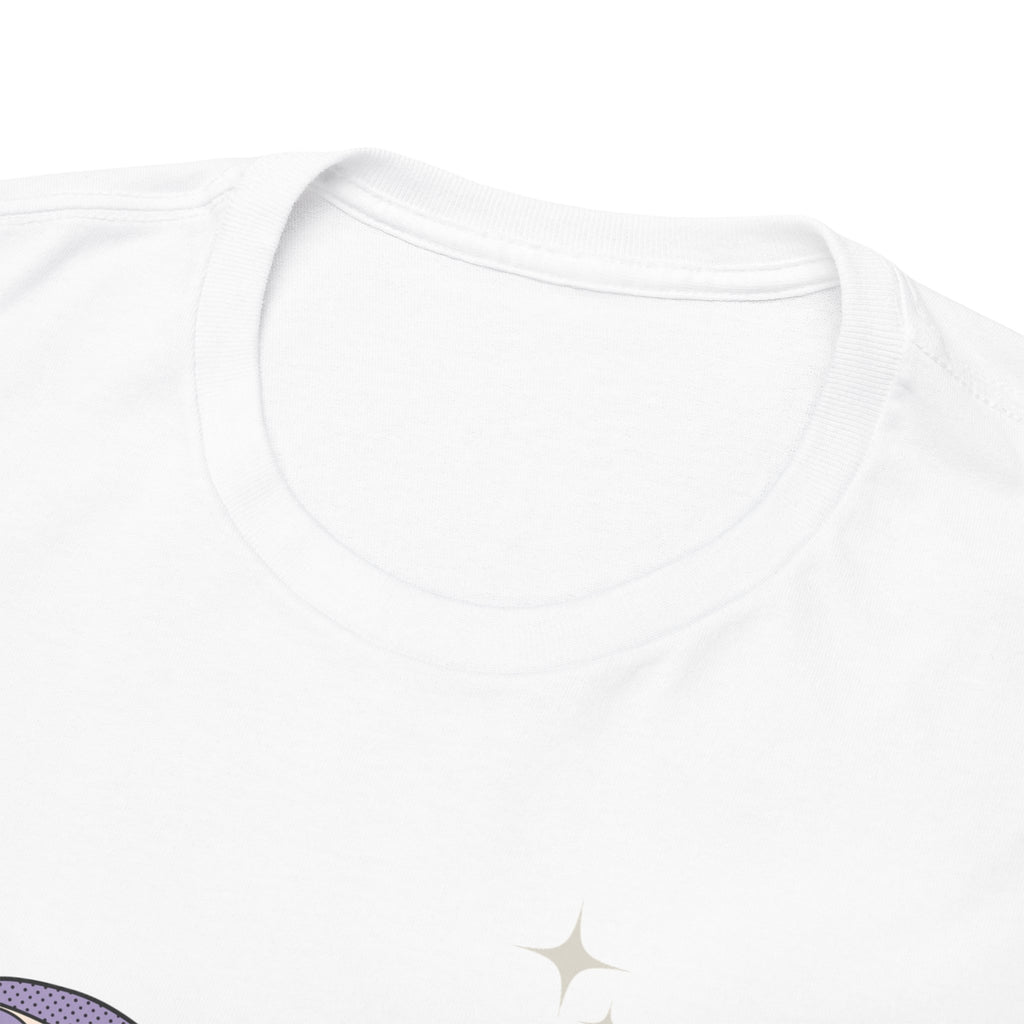Close up crew neck White t-shirt on a white background