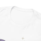Close up crew neck White t-shirt on a white background