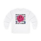 Just Vibin' Graphic Long Sleeve Shirt White Long-sleeve 4383109316986053913_2048