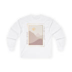 Serene Landscape Women's Long Sleeve Tee, Mountain Art Apparel Long-sleeve Faith2Print.