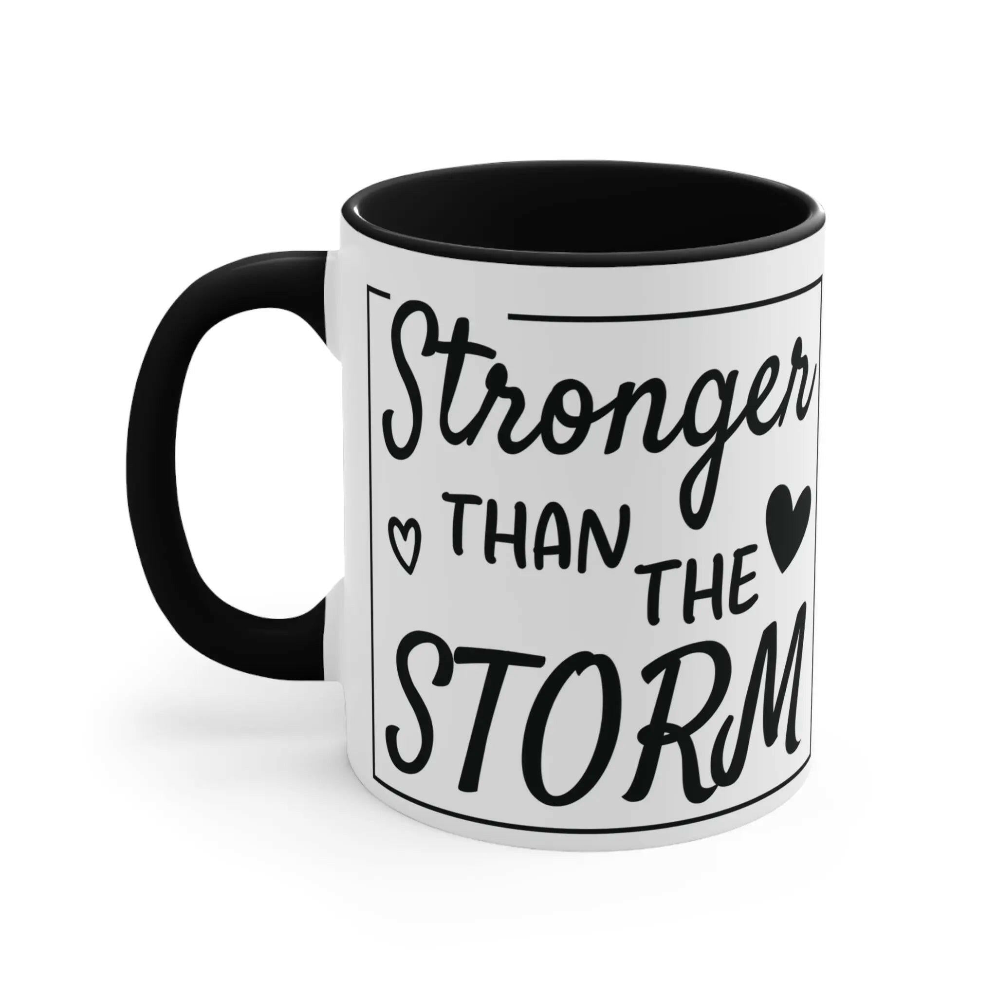 Colourful Inspirational Mug, Stronger Than the Storm Coffee Cup 11oz Mug 501588553541816578_2048