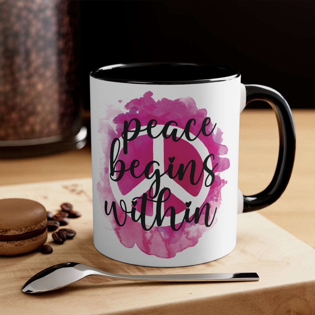 Peaceful Inspirational Mug, 11oz Coffee Cup Mug Faith2Print.