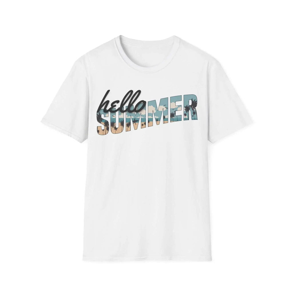Unisex Summer Vibes T-Shirt, Hello Summer Tee T-Shirt 5469042134301086612-2048-_3
