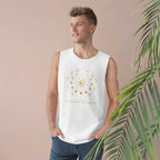 Celestial Graphic Tank Top, Astrology Inspired Unisex Tank, Bohemian Style Sleeveless Shirt, Zodiac Symbol Apparel, Festival Outfit