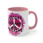 Peaceful Inspirational Mug, 11oz Coffee Cup Mug Faith2Print.