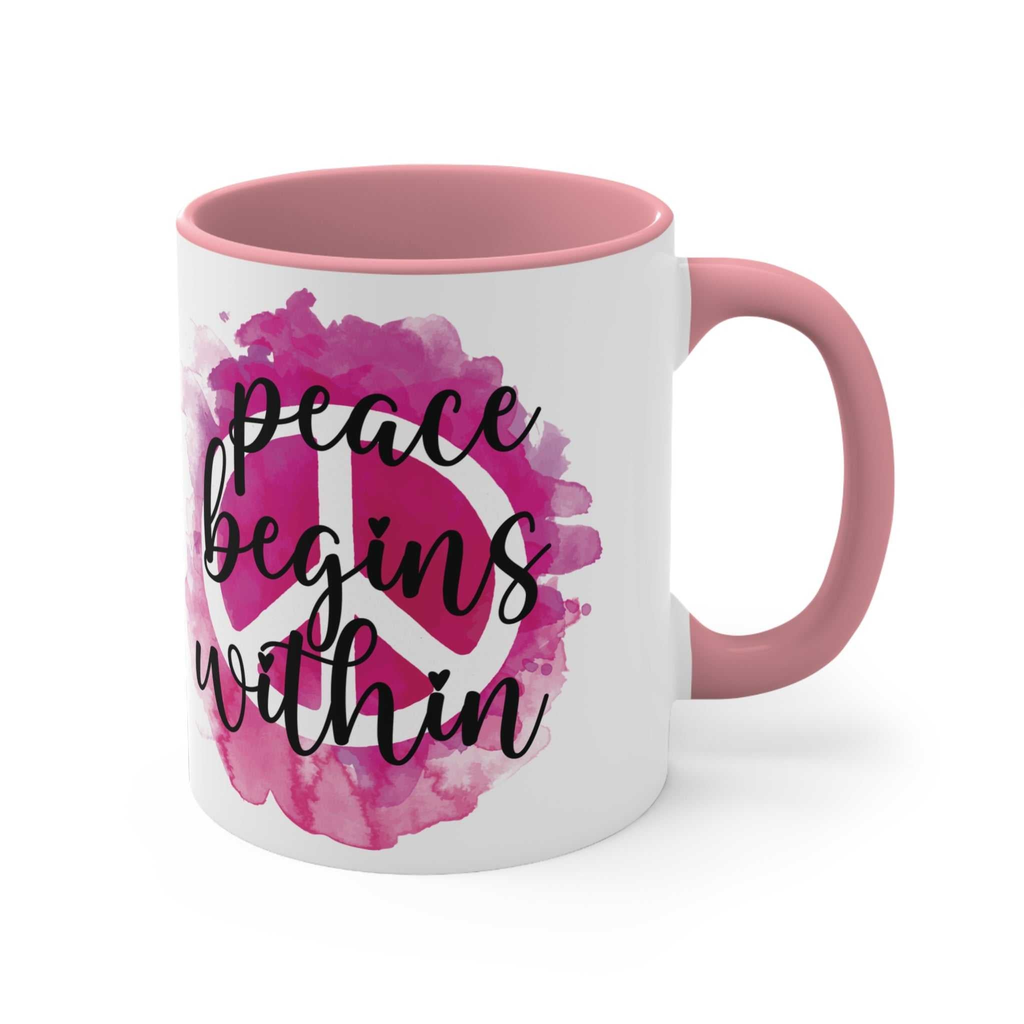 Peaceful Inspirational Mug, 11oz Coffee Cup Mug Faith2Print.