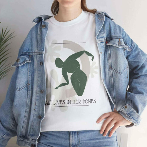 Art Lives in Her Bones Women's Heavy Cotton Tee