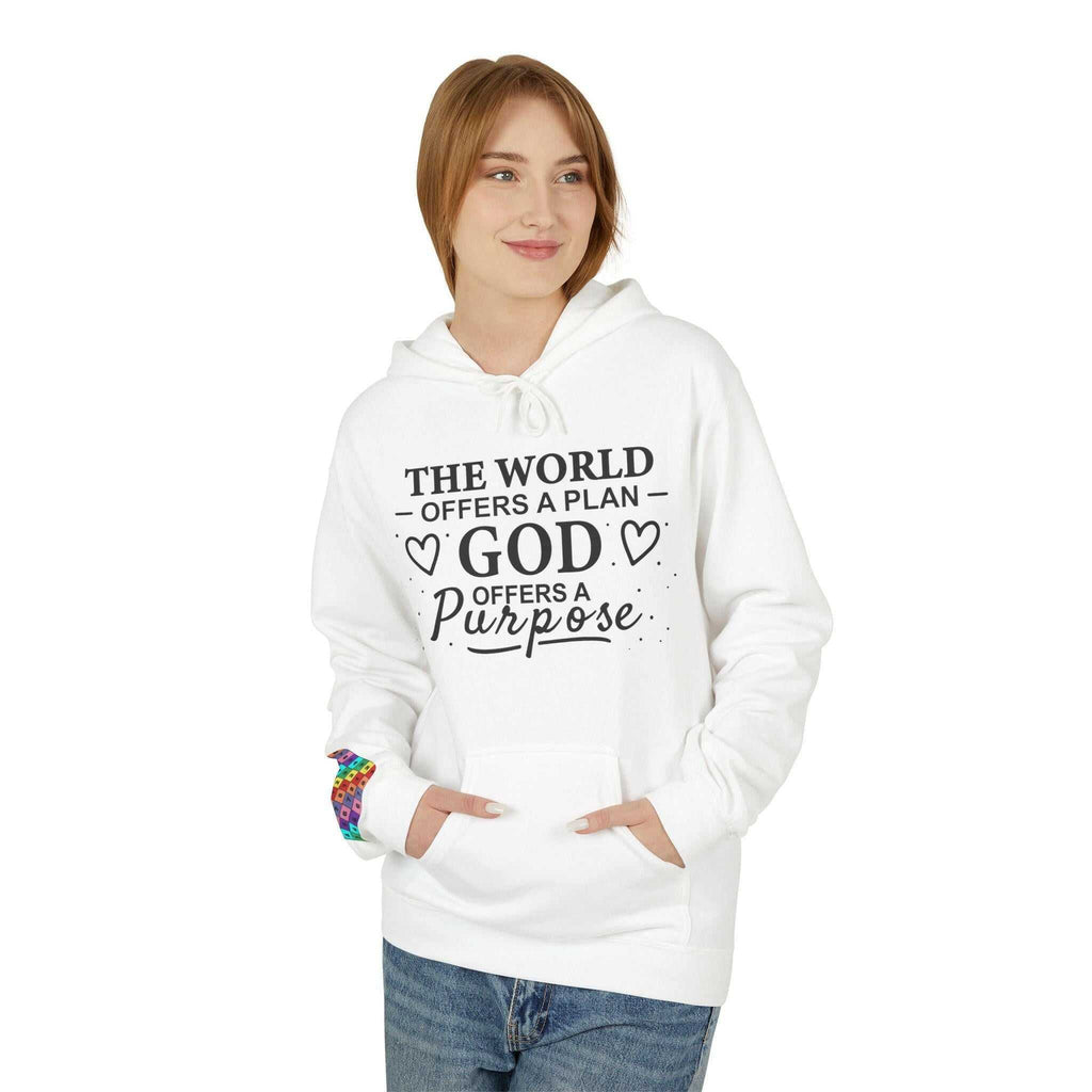 Inspirational Fleece Hoodie - Softstyle Unisex Pullover with Motivational Quote, Cozy Gift for Him/Her, Casual Wear, Faith-Based Clothing - Faith2Print