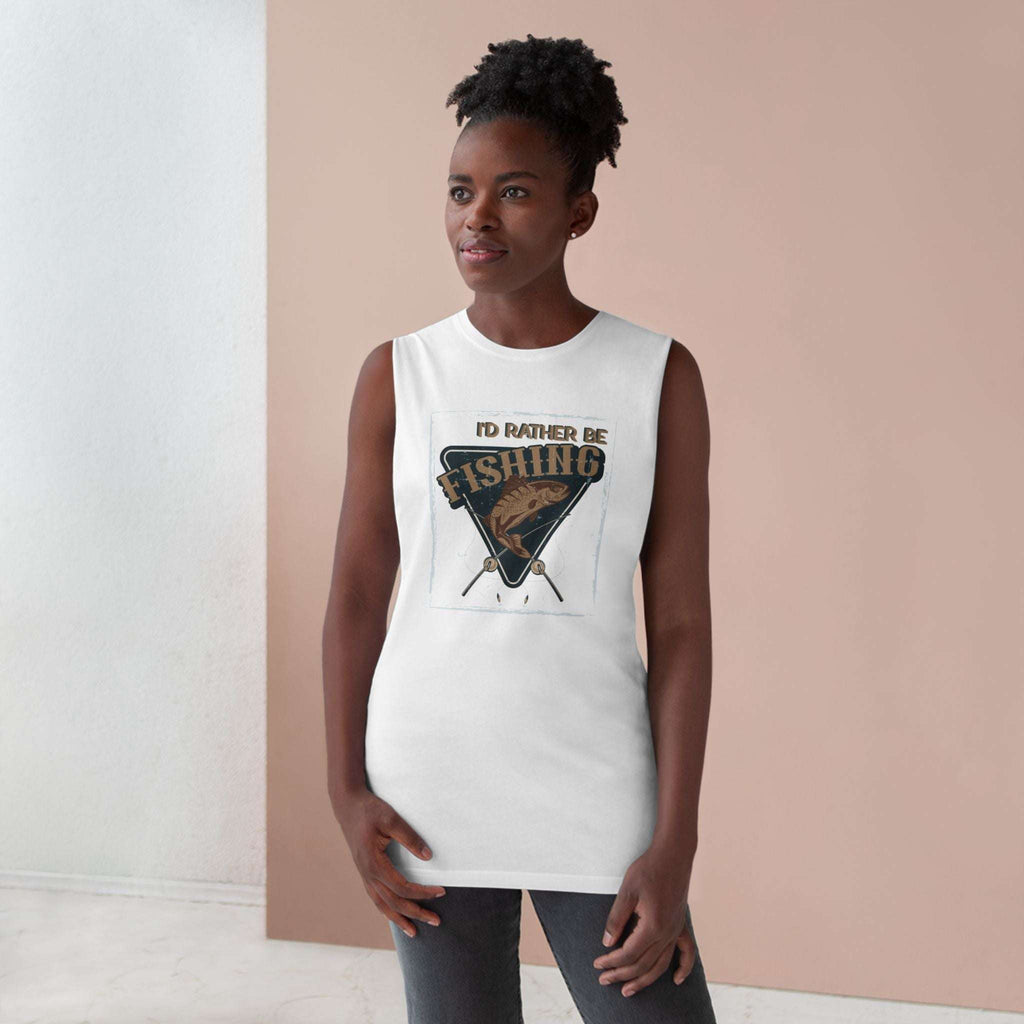 I'd Rather Be Fishing Unisex Tank, Outdoor Apparel, Fishing Lover Gift, Summer Essentials, Casual Wear, Gift for Anglers Tank Top Faith2Print.