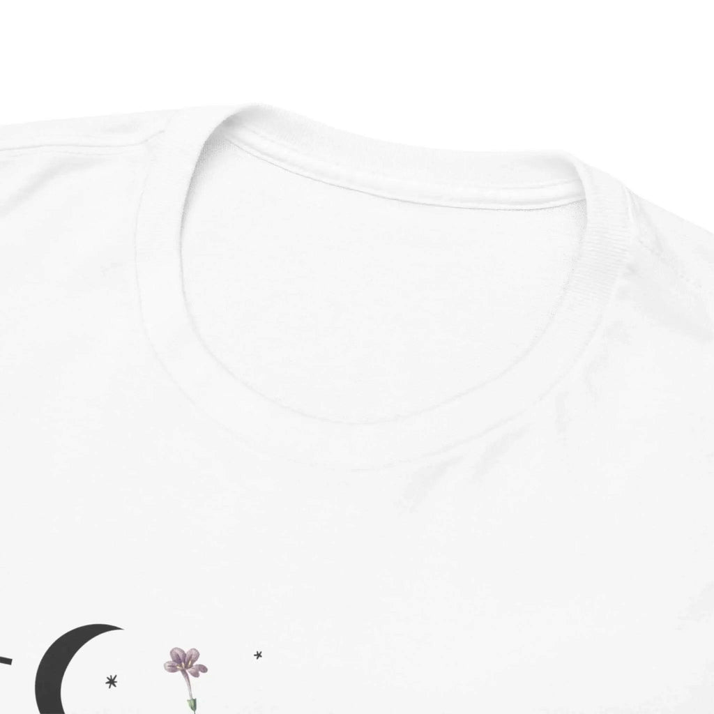 Unisex Heavy Cotton Tee - "Even in the Moonlight, Bloom Gently"