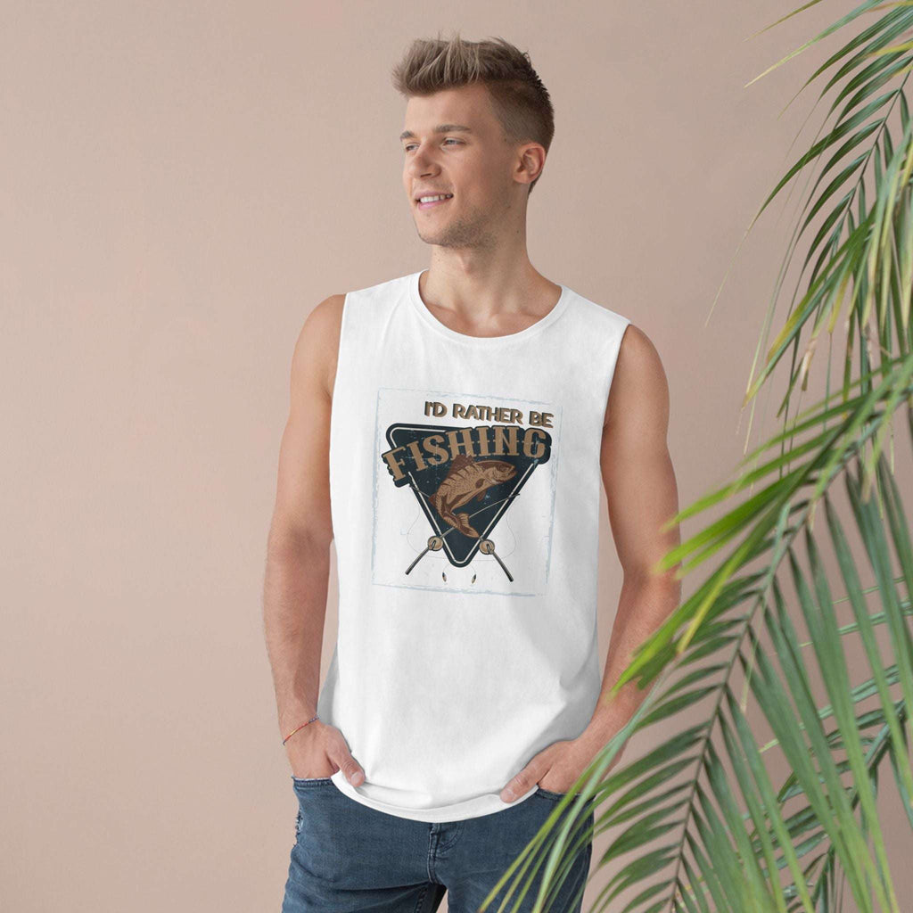 I'd Rather Be Fishing Unisex Tank, Outdoor Apparel, Fishing Lover Gift, Summer Essentials, Casual Wear, Gift for Anglers Tank Top Faith2Print.