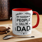 Dad's Favourite Colourful Accent Mug, Perfect Gift for Father's Day Mug Faith2Print.