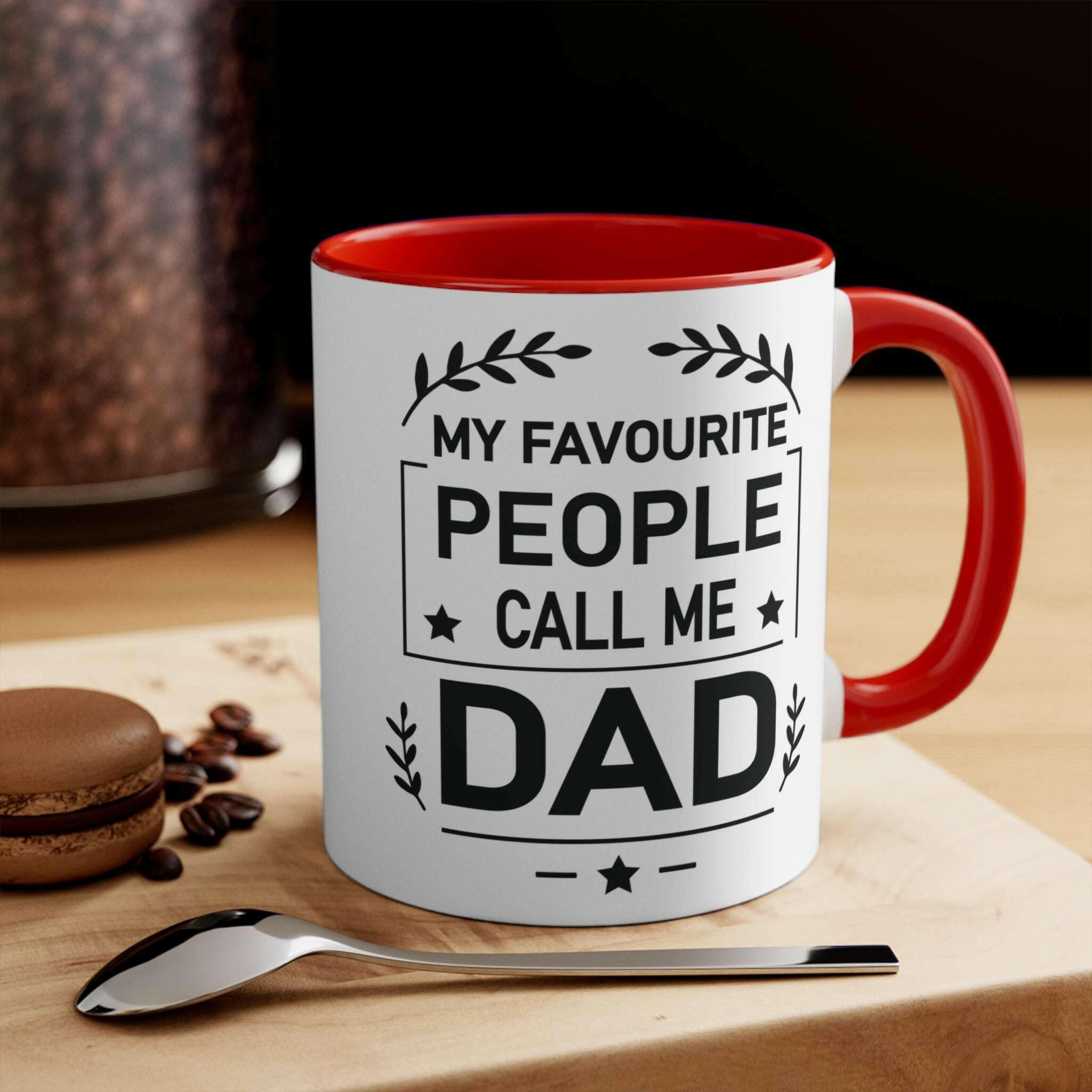 Dad's Favourite Colourful Accent Mug, Perfect Gift for Father's Day Mug Faith2Print.