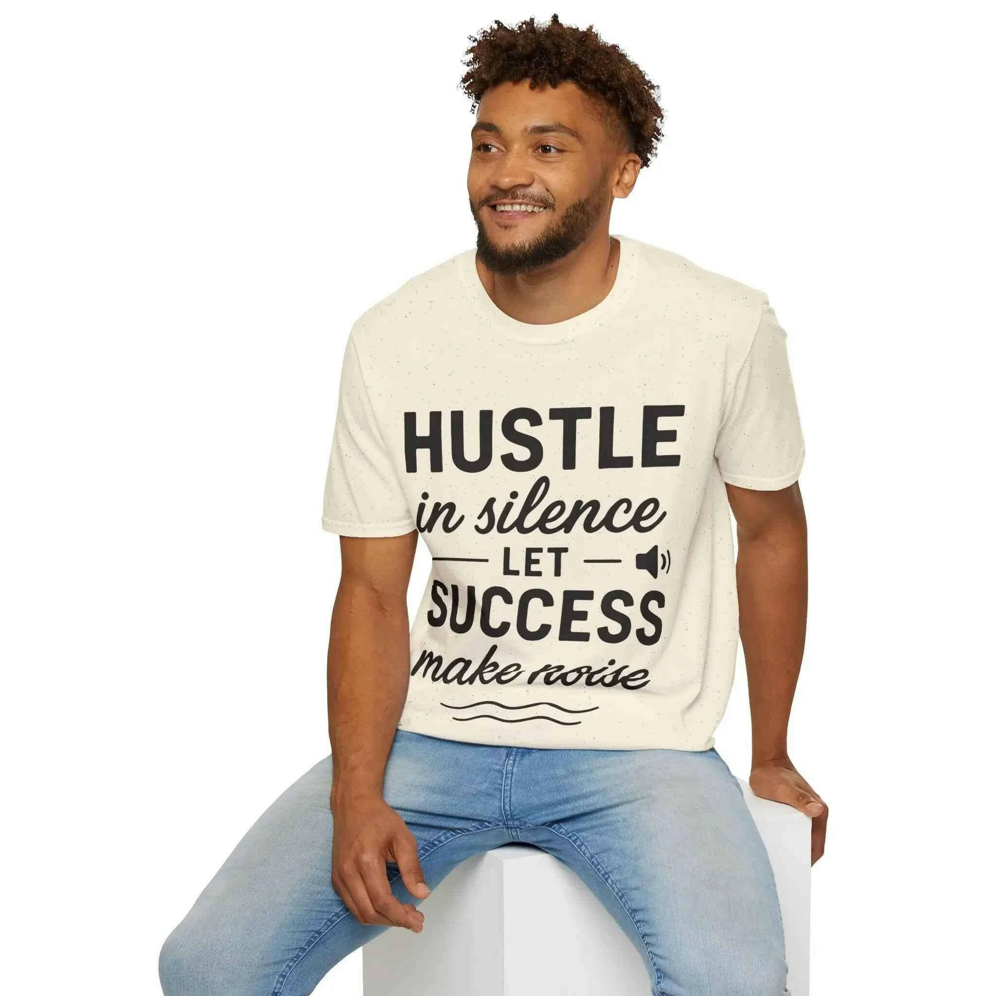 Motivational Unisex Hustle Tee, Inspirational Success Mindset