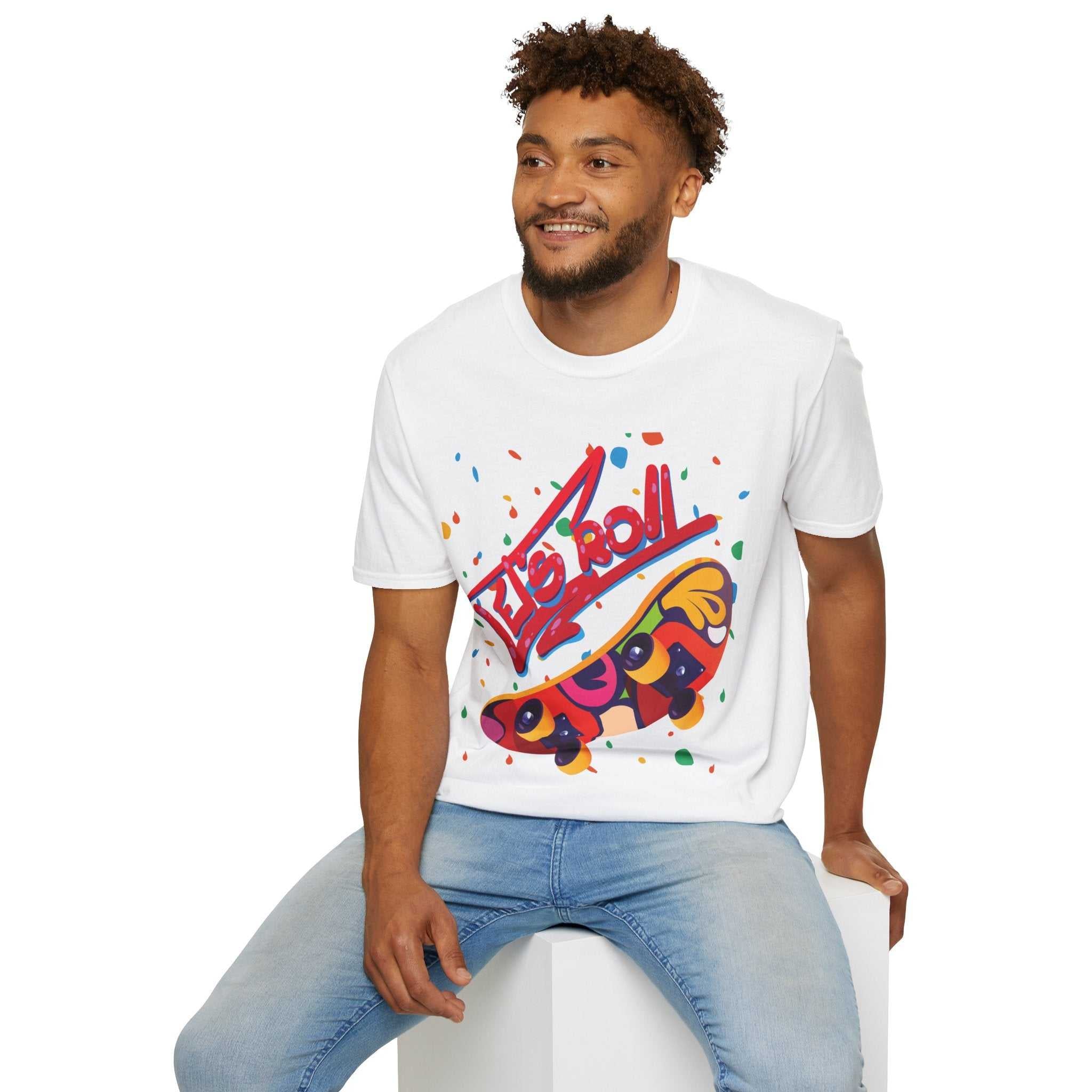 Colourful SkaterT-Shirt for Skateboard Lovers
