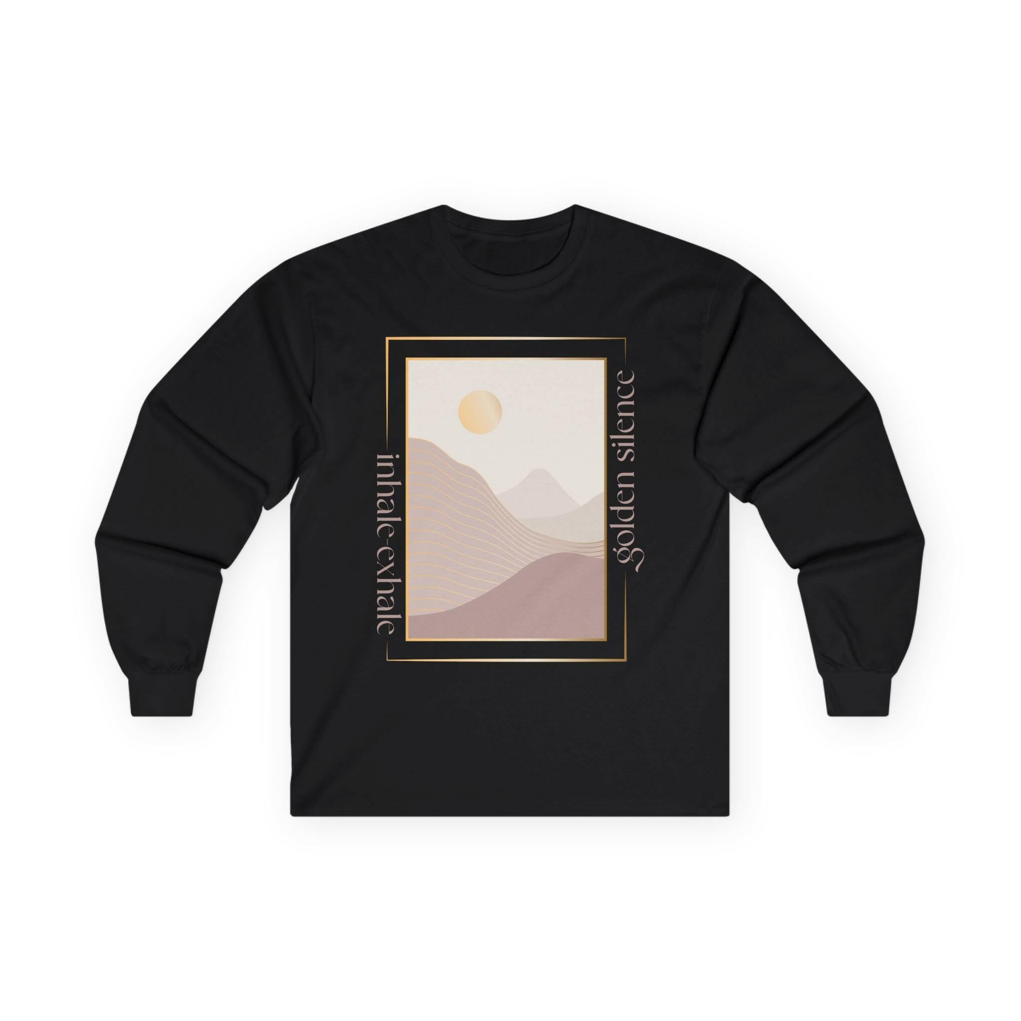 Serene Landscape Women's Long Sleeve Tee, Mountain Art Apparel Long-sleeve Faith2Print.