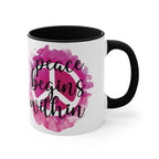 Peaceful Inspirational Mug, 11oz Coffee Cup Mug Faith2Print.