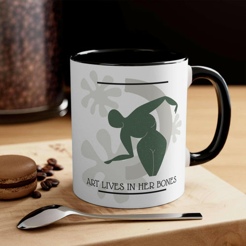 Artistic Accent Mug - Colourful Ceramic Coffee Cup, Gifts for Artists, Home Decor, Unique Tea Mug, Inspirational Drinkware Mug Faith2Print.