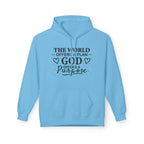Inspirational Fleece Hoodie - Softstyle Unisex Pullover with Motivational Quote, Cozy Gift for Him/Her, Casual Wear, Faith-Based Clothing - Faith2Print