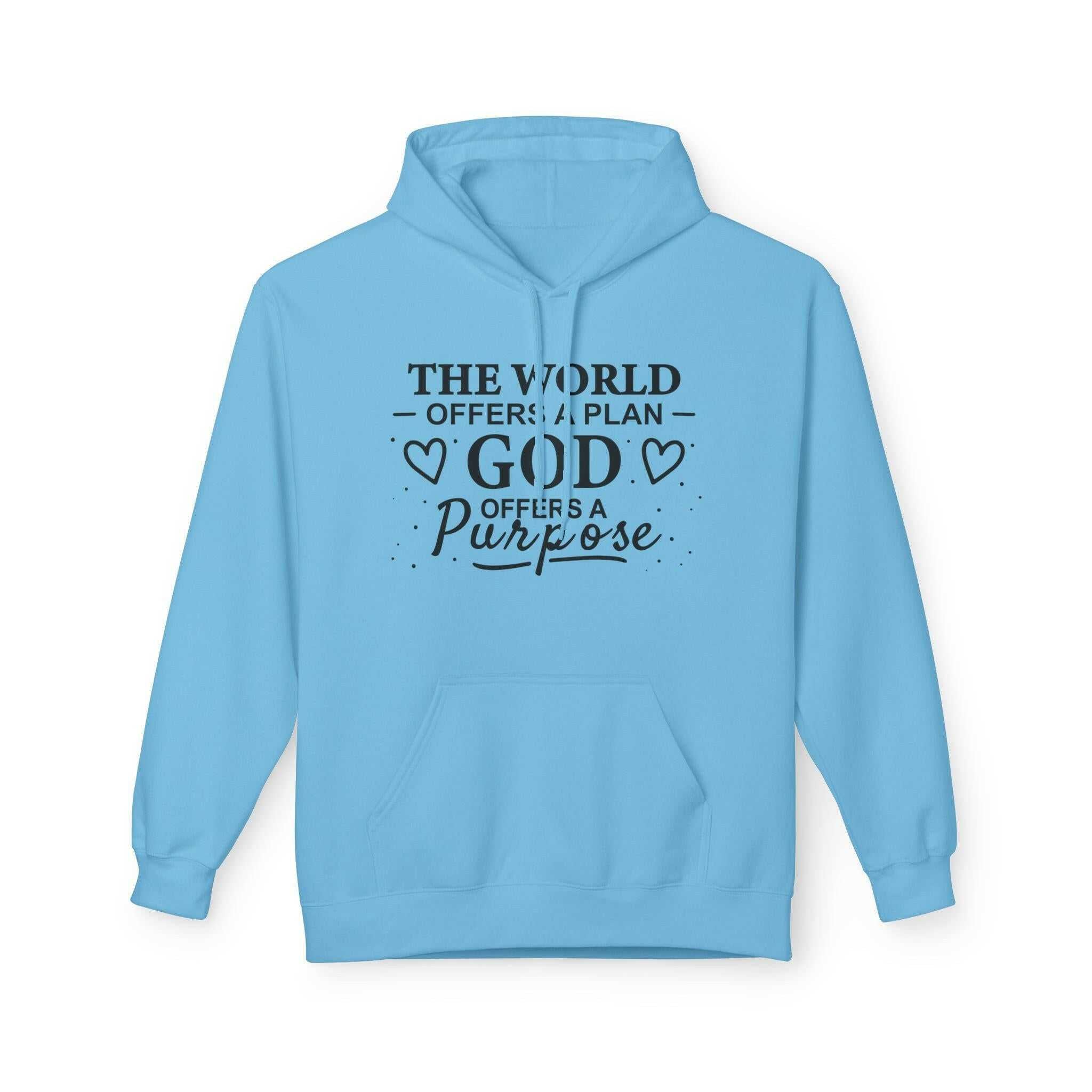 Inspirational Fleece Hoodie - Softstyle Unisex Pullover with Motivational Quote, Cozy Gift for Him/Her, Casual Wear, Faith-Based Clothing - Faith2Print