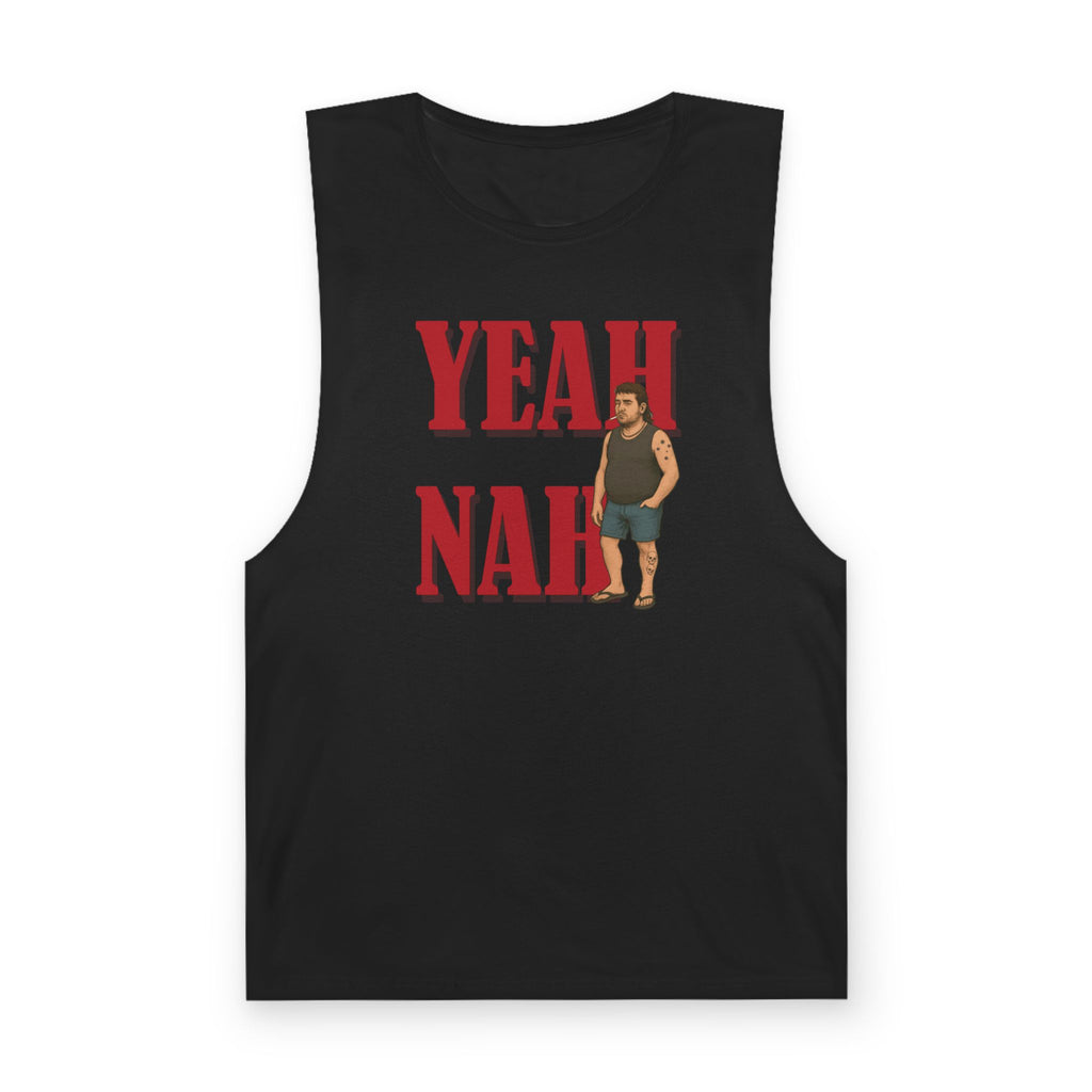 Yeah Nah Unisex Aussie Bogan Humour Tank | AS Colour Unisex Barnard Gym Singlet – Australian Made