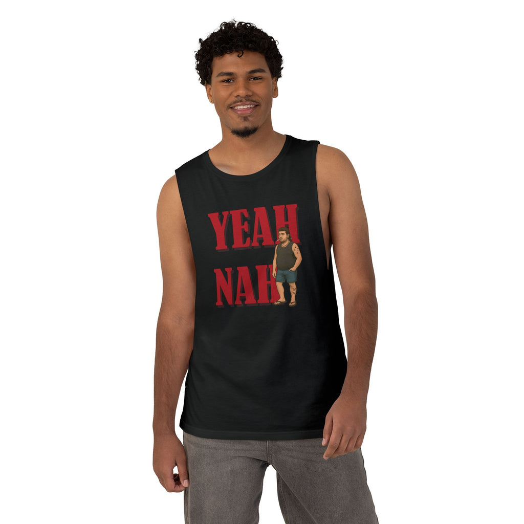 Yeah Nah Unisex Aussie Bogan Humour Tank | AS Colour Unisex Barnard Gym Singlet – Australian Made