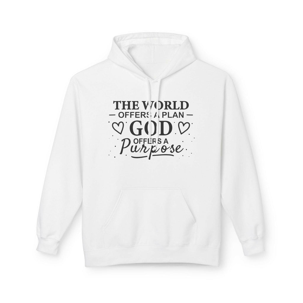 Inspirational Fleece Hoodie - Softstyle Unisex Pullover with Motivational Quote, Cozy Gift for Him/Her, Casual Wear, Faith-Based Clothing - Faith2Print
