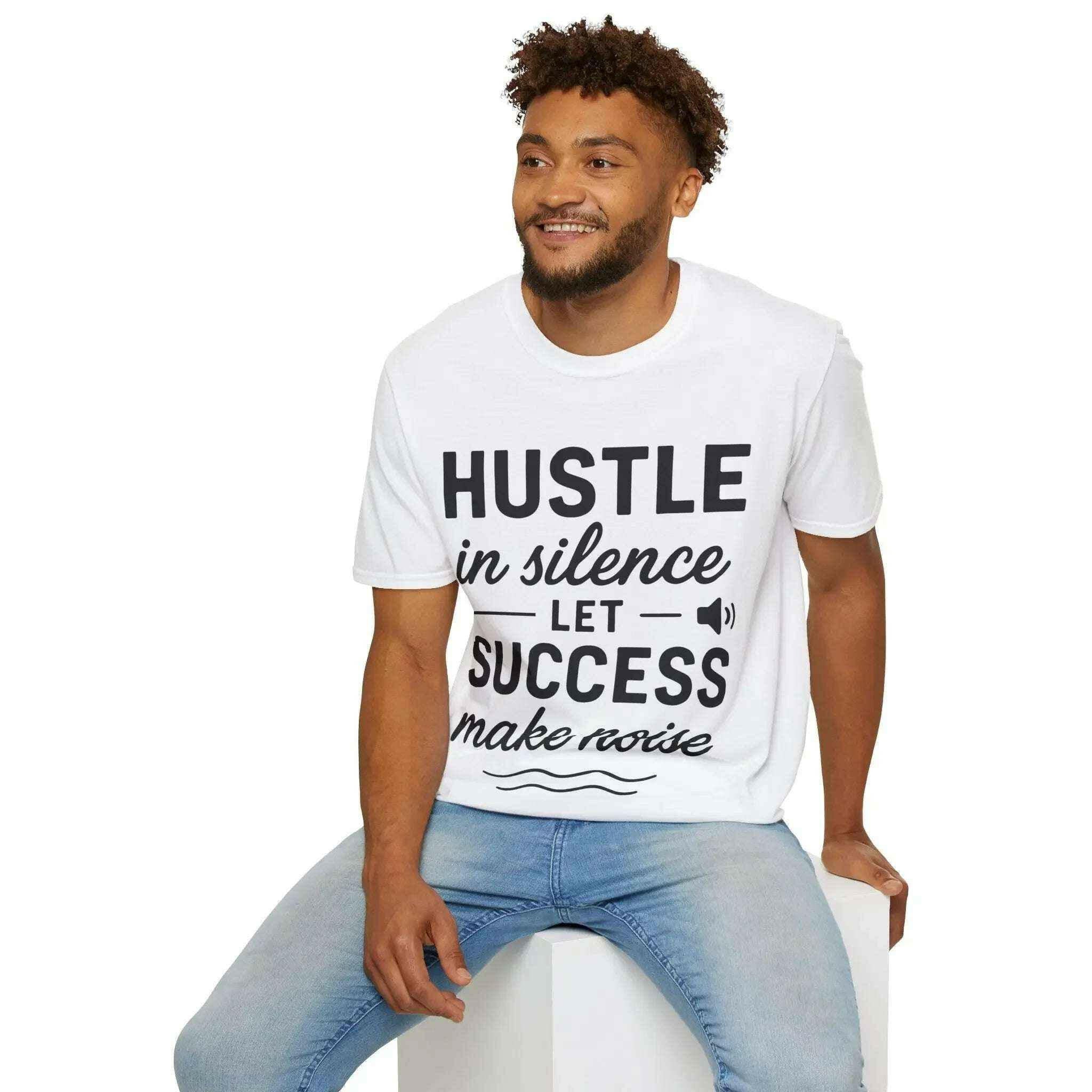 Motivational Unisex Hustle Tee, Inspirational Success Mindset