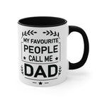 Dad's Favourite Colourful Accent Mug, Perfect Gift for Father's Day Mug Faith2Print.