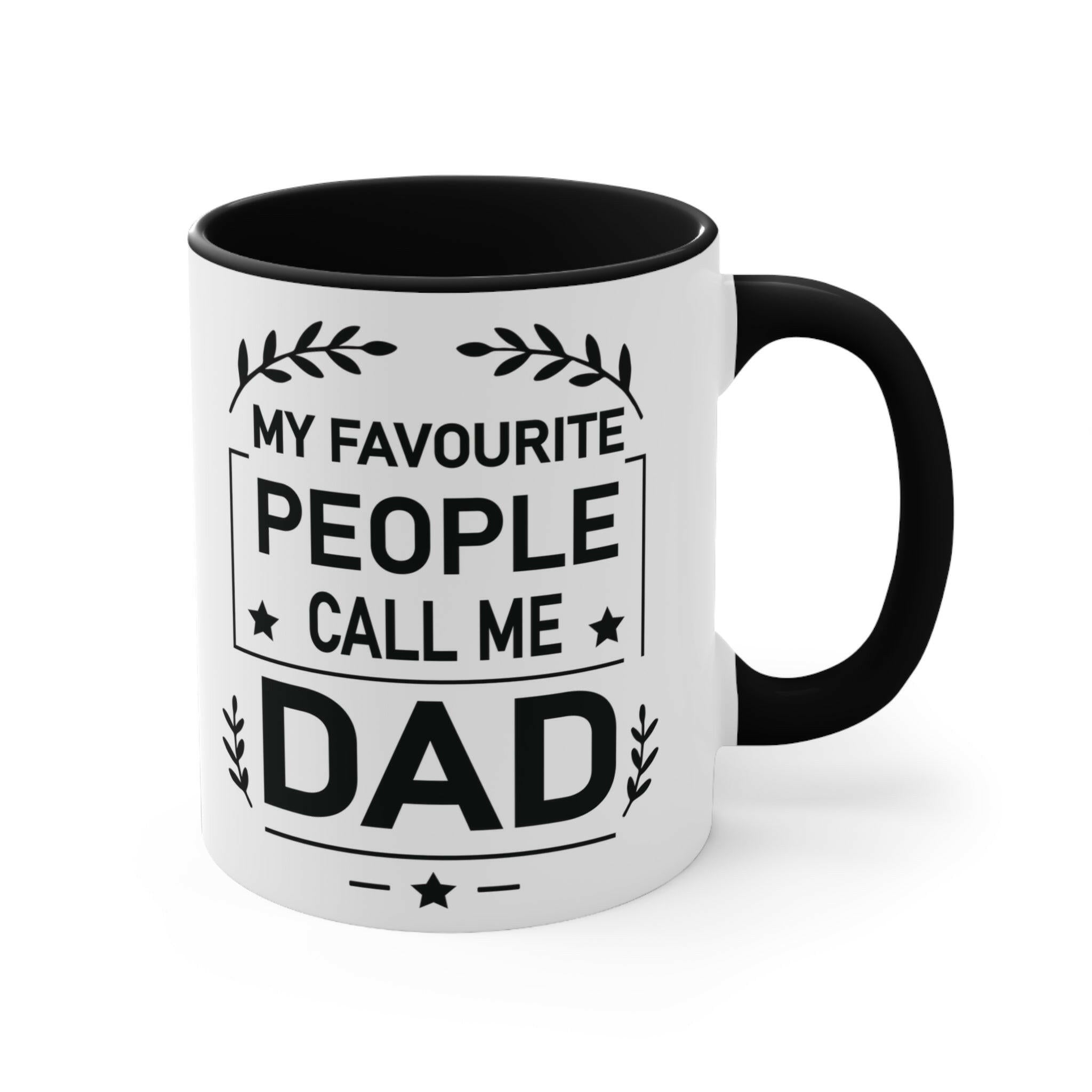 Dad's Favourite Colourful Accent Mug, Perfect Gift for Father's Day Mug Faith2Print.
