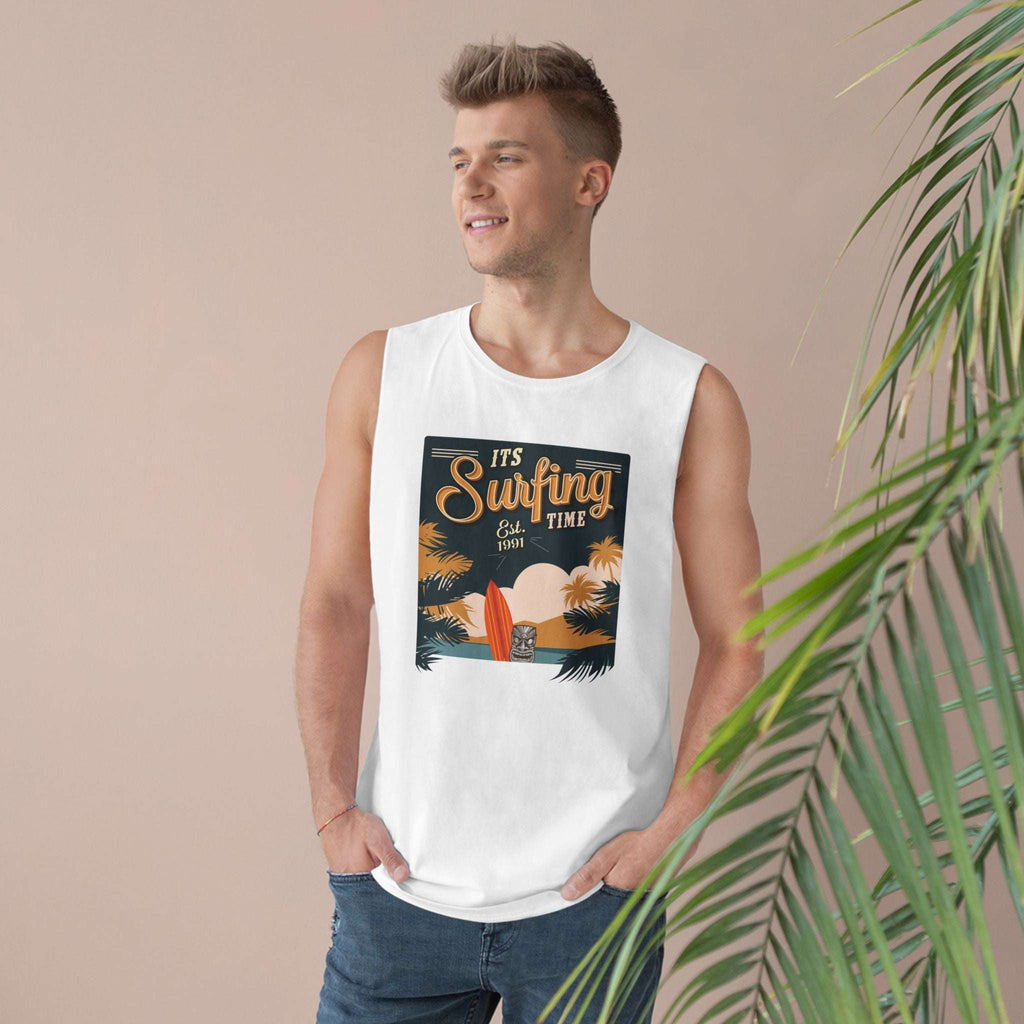 Surfing Time Unisex Tank Top, Beachwear, Summer Shirt, Vacation Outfit, Gift for Surfers Tank Top Faith2Print.